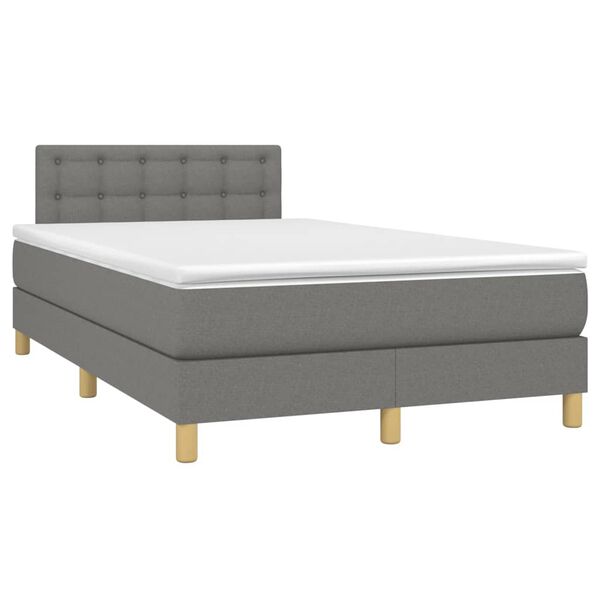 vidaXL &Kappa;&rho;&epsilon;&beta;ά&tau;&iota; Boxspring &mu;&epsilon; &Sigma;&tau;&rho;ώ&mu;&alpha; & LED &Sigma;&kappa;.&Gamma;&kappa;&rho;&iota; 120x200 &epsilon;&kappa; &Upsilon;&phi;&alpha;&sigma;&mu;ά&tau;&iota;&nu;&omicron;