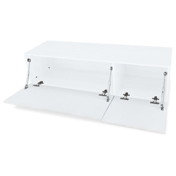 vidaXL Έπιπλα Τηλεόρασης 2 τεμ. Γυαλιστ. Λευκό 120x40x34εκ Επεξ. Ξύλο