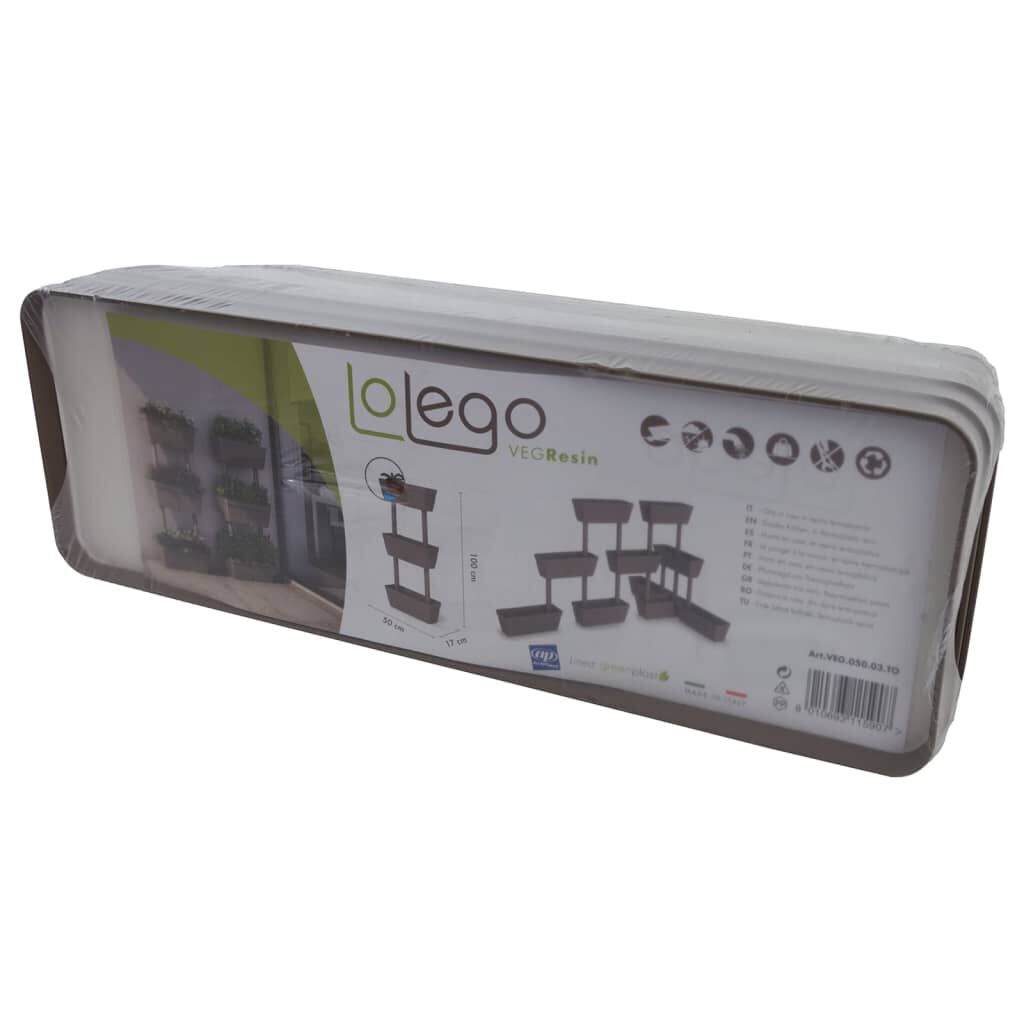 vidaXL Ζαρντινιέρα Κήπου 6 Τεμ. Taupe 100 εκ.