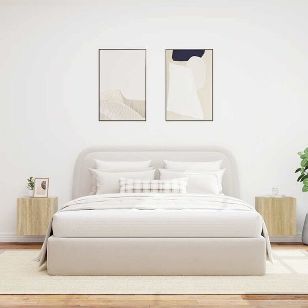 vidaXL Έ&pi;&iota;&pi;&lambda;&alpha; &Tau;&omicron;ί&chi;&omicron;&upsilon; &Tau;&eta;&lambda;. &mu;&epsilon; LED 2 &Tau;&epsilon;&mu;. Sonoma &Delta;&rho;&upsilon;&sigmaf; 40,5x35x40 &epsilon;&kappa;.