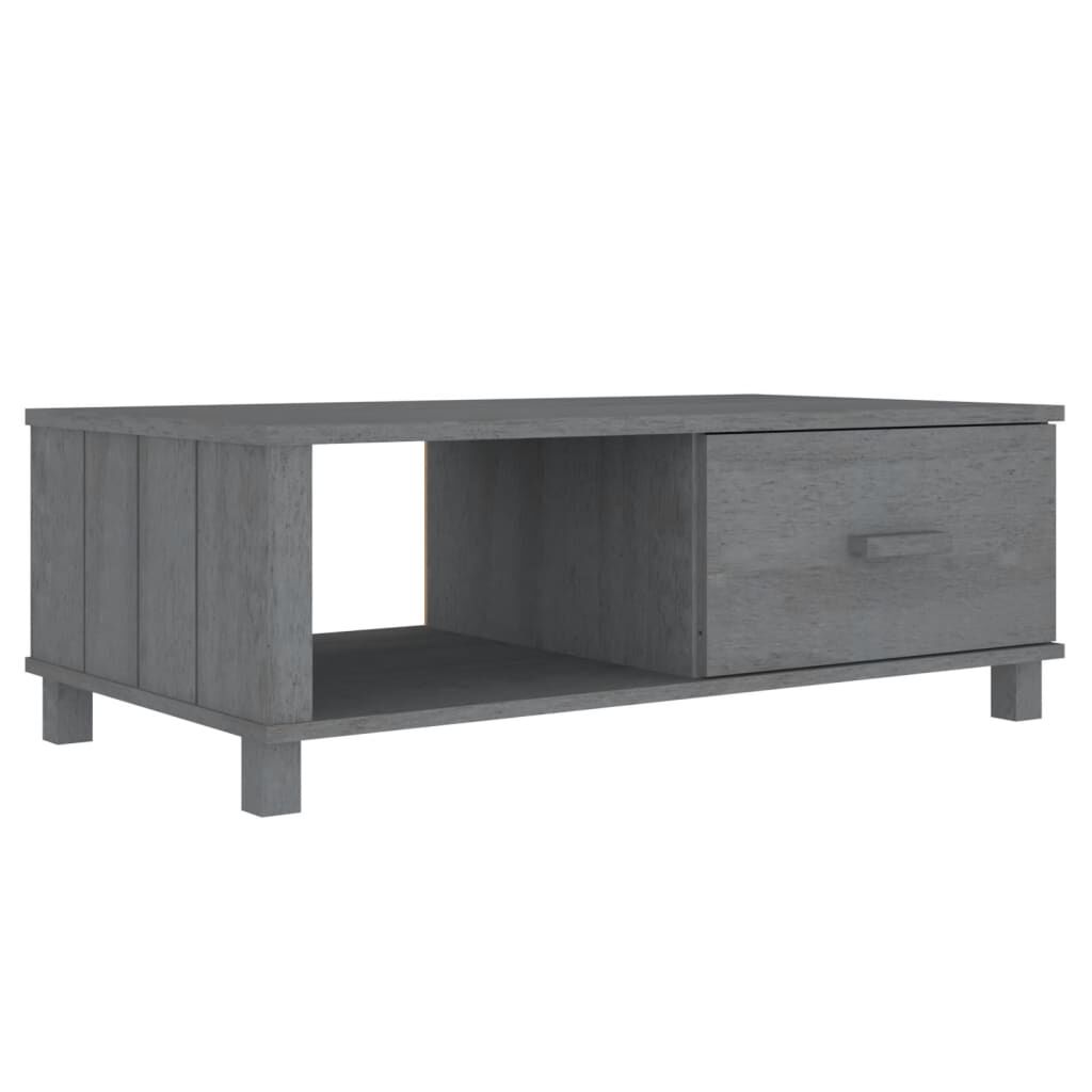 vidaXL Τραπεζάκι Σαλονιού HAMAR Σκ. Γκρι 100x55x35εκ Μασίφ Ξύλο Πεύκου
