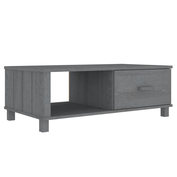 vidaXL Τραπεζάκι Σαλονιού HAMAR Σκ. Γκρι 100x55x35εκ Μασίφ Ξύλο Πεύκου