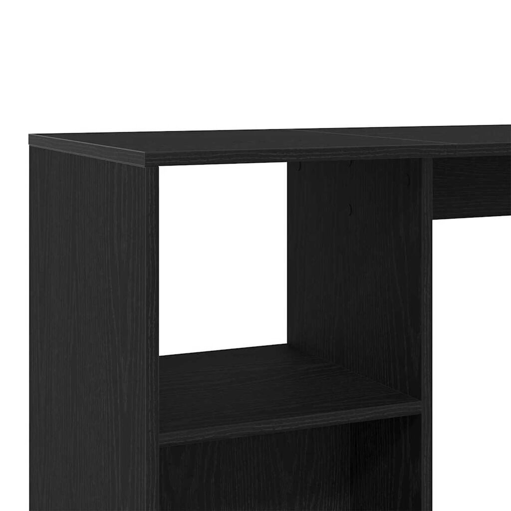 vidaXL Τραπέζι μπαρ Μαύρη Οξυά 124 x 46 x 103.5 εκ Επεξεργασμένο ξύλο