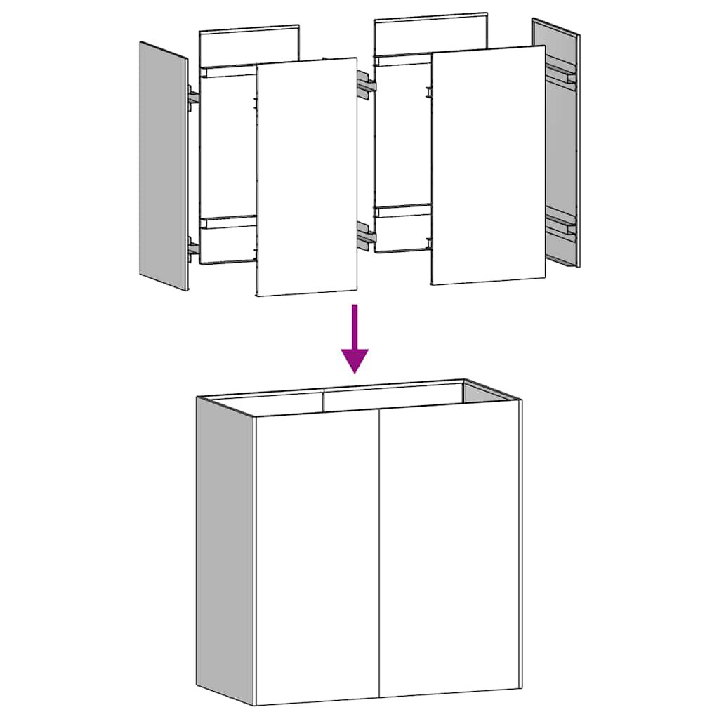 vidaXL Ζαρντινιέρα Σκουριασμένο 80x40x80εκ. Ατσάλι Σκληρυθέν στον Αέρα