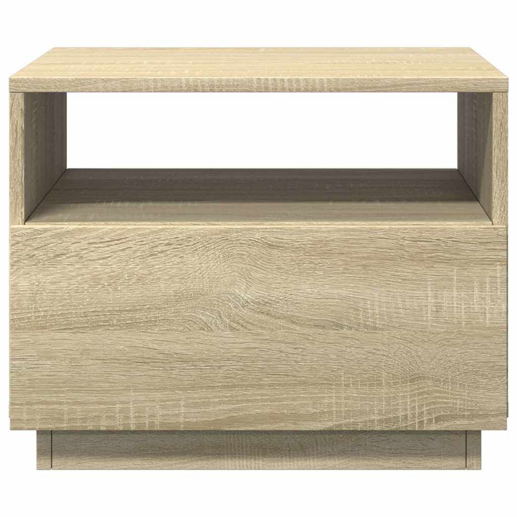 vidaXL Τραπεζάκι Σαλονιού με Φώτα LED Sonoma Δρυς 50x49x40 εκ.