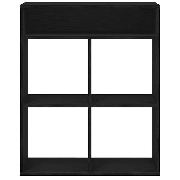 vidaXL Βιβλιοθήκη με 5 Ράφια Μαύρη 66x31x80 εκ. Επεξεργασμένο Ξύλο