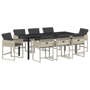 vidaXL &Sigma;έ&tau; &phi;&alpha;&gamma;&eta;&tau;&omicron;ύ &gamma;&iota;&alpha; &kappa;ή&pi;&omicron; 9 pcs &Alpha;&nu;&omicron;&iota;&chi;&tau;ό &gamma;&kappa;&rho;&iota; &sigma;&upsilon;&nu;&theta;&epsilon;&tau;&iota;&kappa;ό &rho;&alpha;&tau;ά&nu;