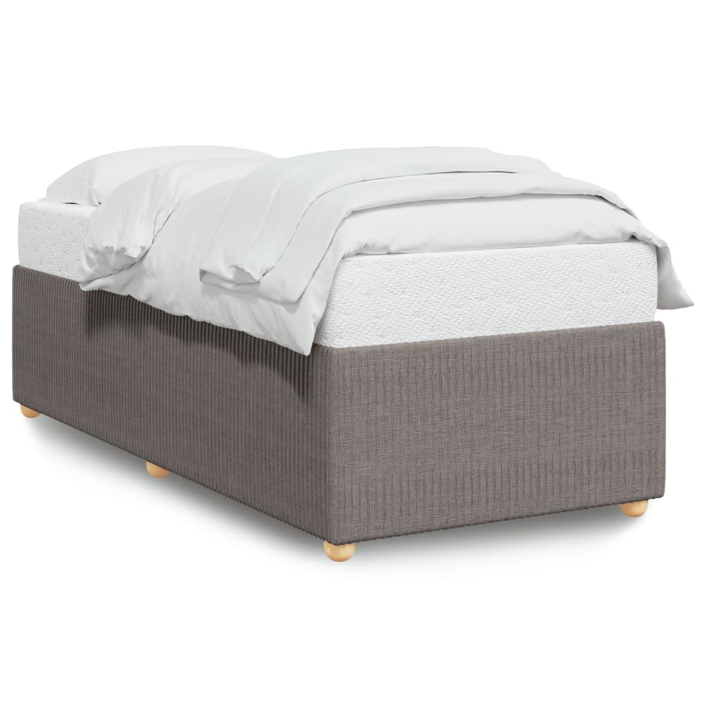 vidaXL Σκελετός Κρεβατιού Χωρίς Στρώμα Taupe 90x190 εκ. Υφασμάτινο