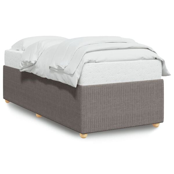 vidaXL Σκελετός Κρεβατιού Χωρίς Στρώμα Taupe 90x190 εκ. Υφασμάτινο