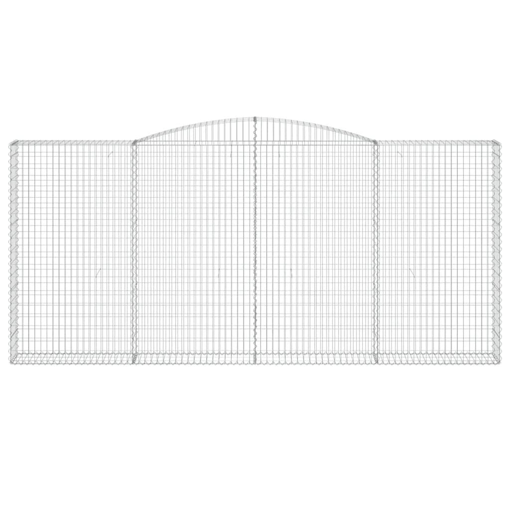 vidaXL Συρματοκιβώτια Τοξωτά 8 τεμ. 400x30x180/200 εκ. Γαλβαν. Ατσάλι