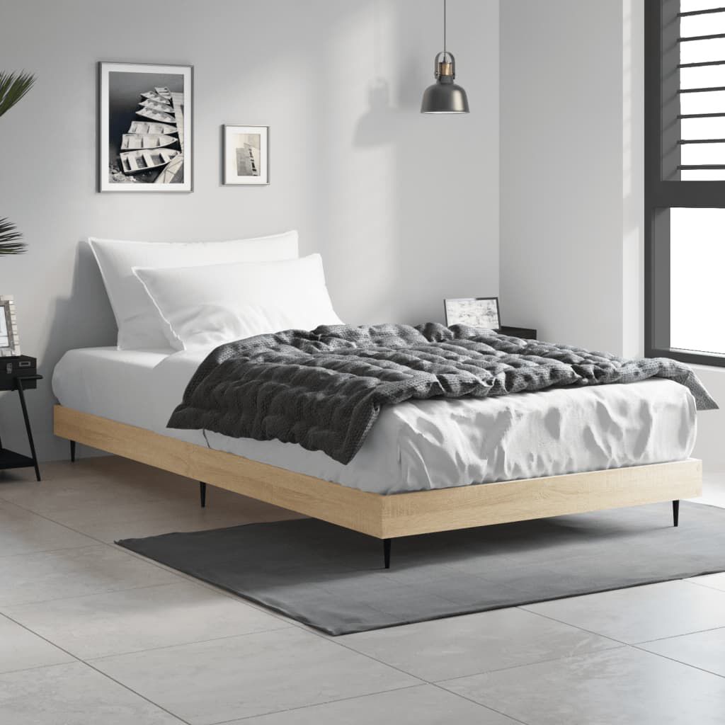 vidaXL Πλαίσιο Κρεβατιού Χωρ. Στρώμα Sonoma Δρυς 100x200εκ Επ. Ξύλο