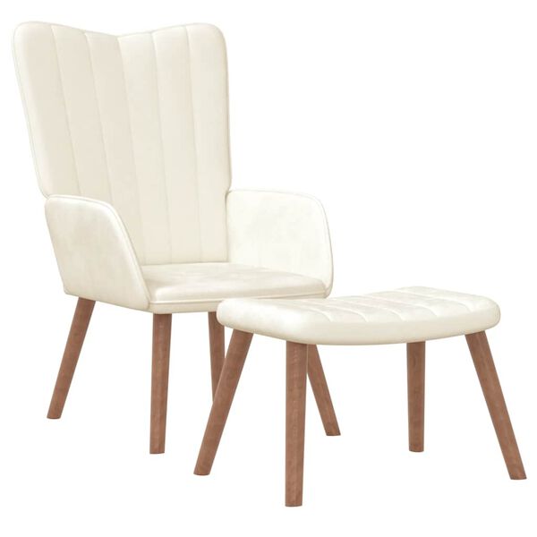 vidaXL &Pi;&omicron;&lambda;&upsilon;&theta;&rho;ό&nu;&alpha; Relax &Lambda;&epsilon;&upsilon;&kappa;ό &Kappa;&rho;&epsilon;&mu; &Beta;&epsilon;&lambda;&omicron;ύ&delta;&iota;&nu;&eta; &mu;&epsilon; &Sigma;&kappa;&alpha;&mu;&pi;ό