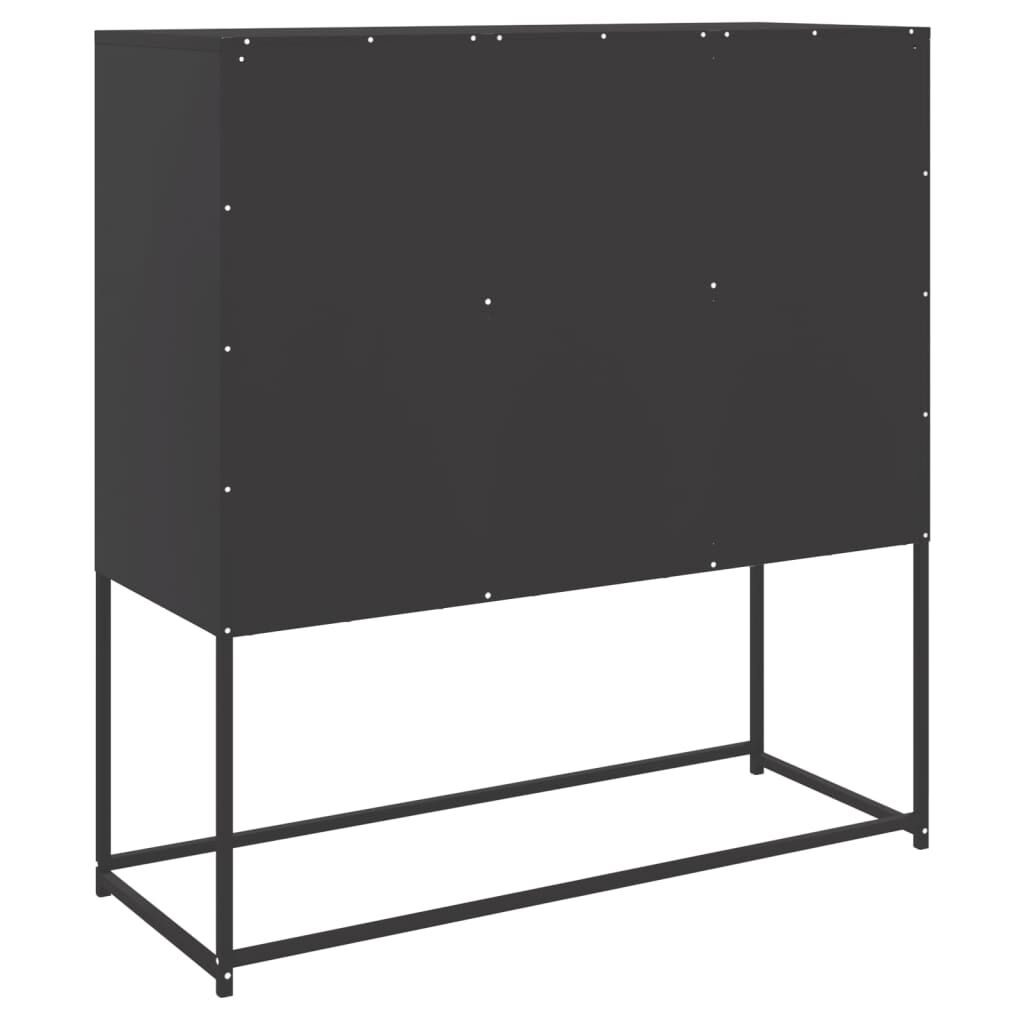 vidaXL Μπουφές Μαύρος 100,5x39x107 εκ. Ατσάλινος