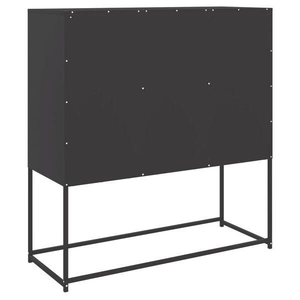 vidaXL Μπουφές Μαύρος 100,5x39x107 εκ. Ατσάλινος