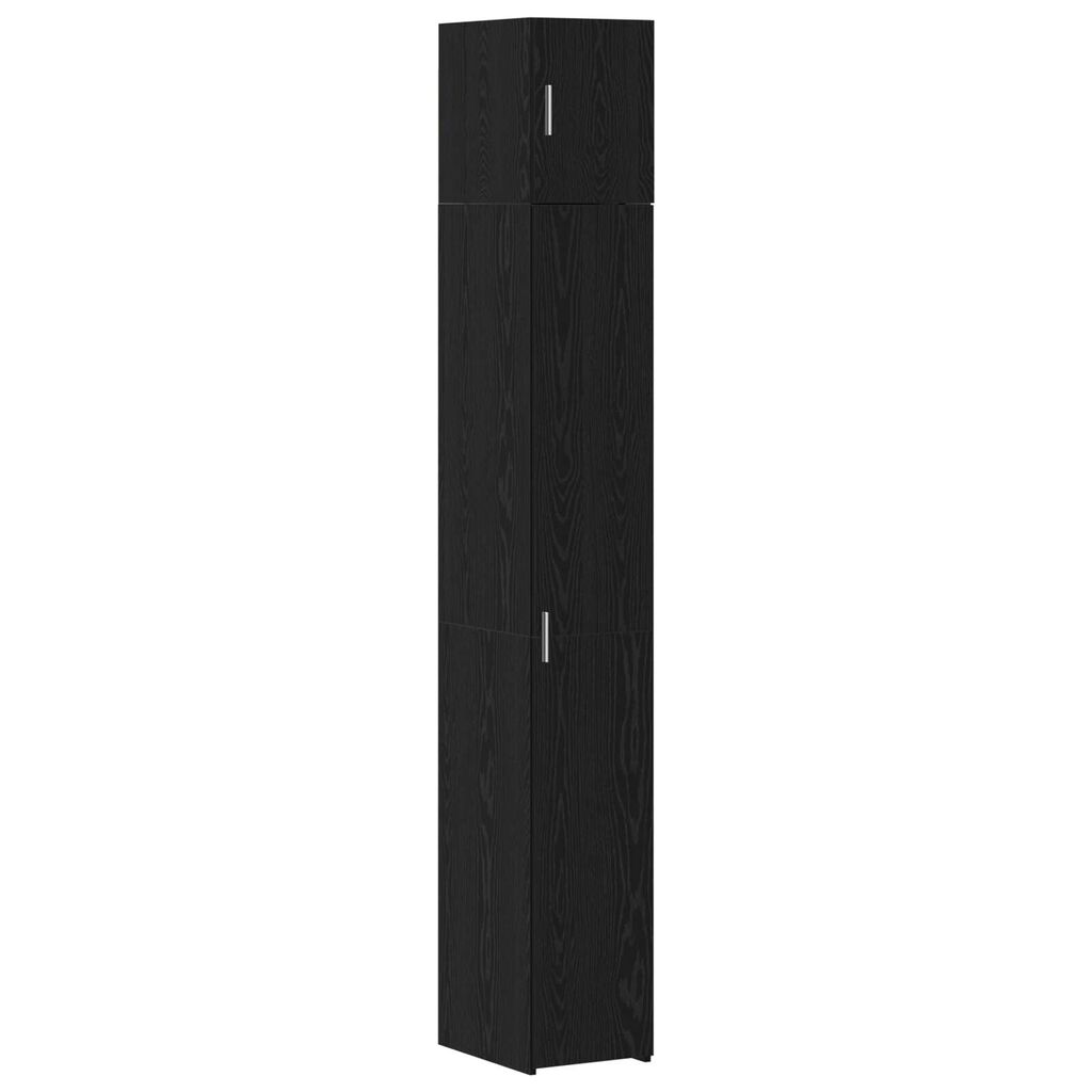 vidaXL Slim Storage Cabinet Μαύρος Δρυς 30x42.5x225 cm Επεξεργασμένο Ξύλο