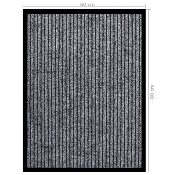 vidaXL Πατάκι Εισόδου Ριγέ Γκρι 60 x 80 εκ.