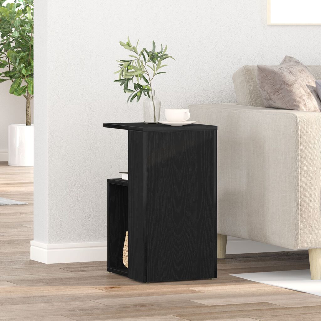 vidaXL Τραπέζι πλευράς Μαύρο Δρυς 36x30x56 εκ Επεξεργασμένο ξύλο