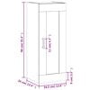 vidaXL Ντουλάπι Τοίχου Sonoma Δρυς 34,5 x 34 x 90 εκ. Επεξεργ. Ξύλο