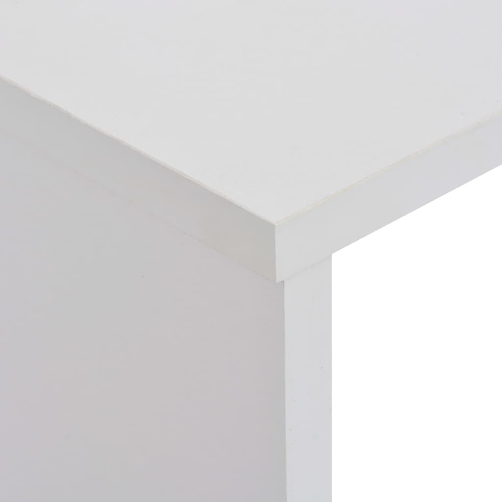 vidaXL Τραπέζι Μπαρ με 2 Επιφάνειες Λευκό 130 x 40 x 120 εκ.