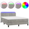 vidaXL &Kappa;&rho;&epsilon;&beta;ά&tau;&iota; Boxspring &mu;&epsilon; &Sigma;&tau;&rho;ώ&mu;&alpha; & LED &Alpha;&nu;.&Gamma;&kappa;&rho;&iota; 140x200 &epsilon;&kappa;. &Beta;&epsilon;&lambda;&omicron;ύ&delta;&iota;&nu;&omicron;