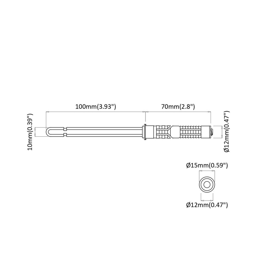 vidaXL Βραχίονες αιωρούμενου ραφιού 12 pcs Καφέ Ø10 x 170 mm Ατσάλι