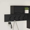 vidaXL Τοίχου Κρεμάστρα με ράφι Μαύρη δρυς 100 x 12 x 43.5 εκ