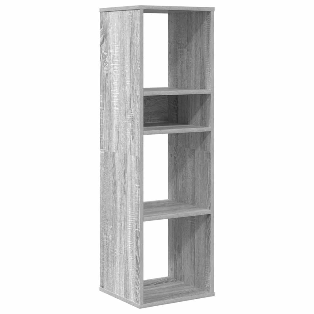 vidaXL Βιβλιοθήκη Γκρι Sonoma 34x31x112 εκ. από Επεξεργασμένο Ξύλο