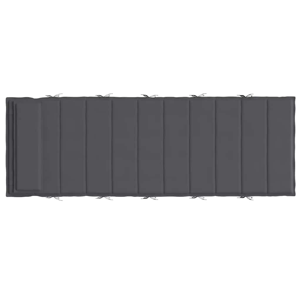 vidaXL Μαξιλάρι Ξαπλώστρας Ανθρακί 180x60x4 εκ. από Ύφασμα Oxford