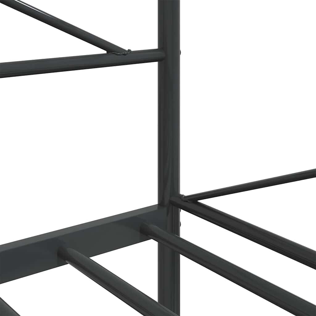 vidaXL Κρεβάτι ημέρας χωρίς στρώμα Μαύρο 100x190 cm Ατσάλι