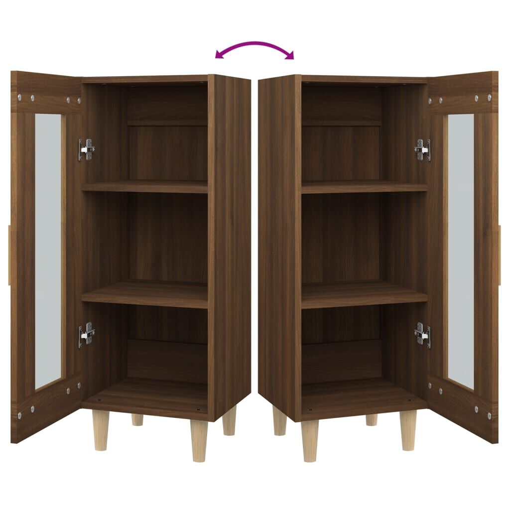 vidaXL Ντουλάπι Καφέ Δρυς 34,5 x 34 x 90 εκ. Επεξεργασμένο Ξύλο