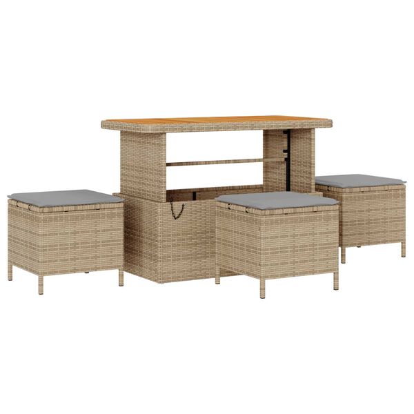 vidaXL Σετ Καναπέ Κήπου 10 pcs Μπεζ 289 x 124 x 85 εκ Ρατάν