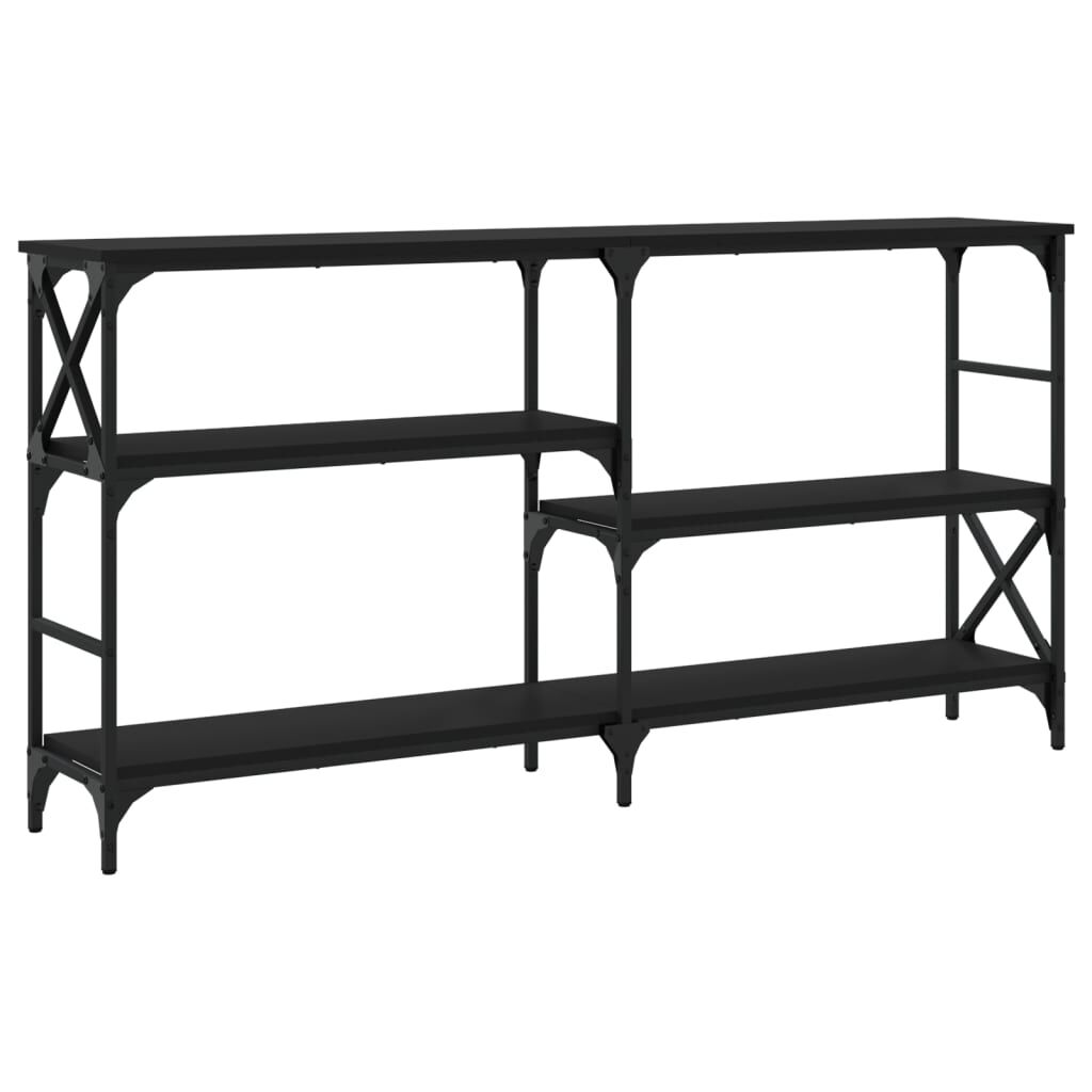 vidaXL Τραπέζι Κονσόλα Μαύρο 150x29x76,5 εκ. Επεξεργασμένο Ξύλο