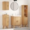 vidaXL Σετ Επίπλων Μπάνιου με συρτάρι 4 pcs Καφέ 114 x 43 x 73.5 εκ.