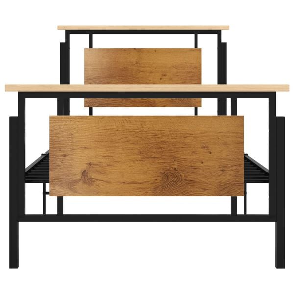 vidaXL &Pi;&lambda;&alpha;ί&sigma;&iota;&omicron; &Kappa;&rho;&epsilon;&beta;&alpha;&tau;&iota;&omicron;ύ 90 x 200 &epsilon;&kappa;. &Mu;&epsilon;&tau;&alpha;&lambda;&lambda;&iota;&kappa;ό