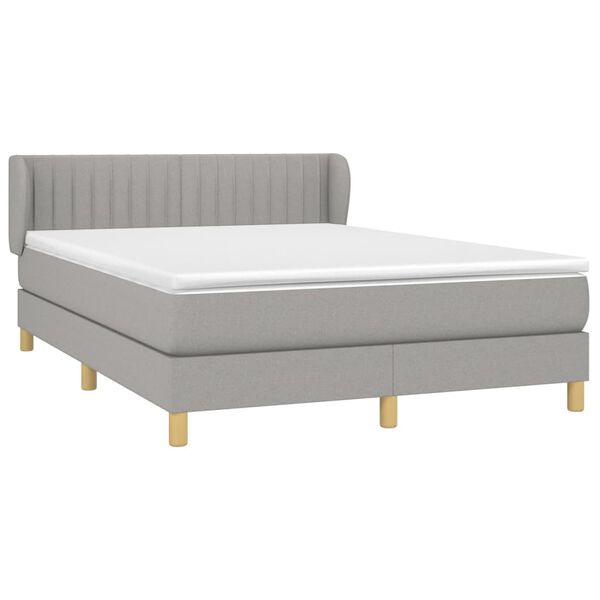 vidaXL &Kappa;&rho;&epsilon;&beta;ά&tau;&iota; Boxspring &mu;&epsilon; &Sigma;&tau;&rho;ώ&mu;&alpha; &Alpha;&nu;&omicron;&iota;&chi;&tau;ό &Gamma;&kappa;&rho;&iota; 140x190 &epsilon;&kappa;. &Upsilon;&phi;&alpha;&sigma;&mu;ά&tau;&iota;&nu;&omicron;