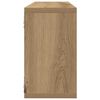vidaXL Ράφι Τοίχου με ράφι 2 pcs Χειροποίητη δρυς 80 x 15 x 26 εκ.
