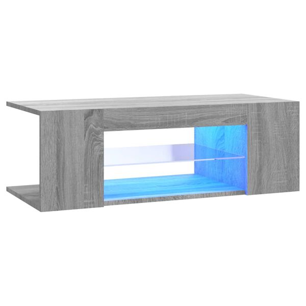 vidaXL Έπιπλο Τηλεόρασης με LED Γκρι Sonoma 90 x 39 x 30 εκ.