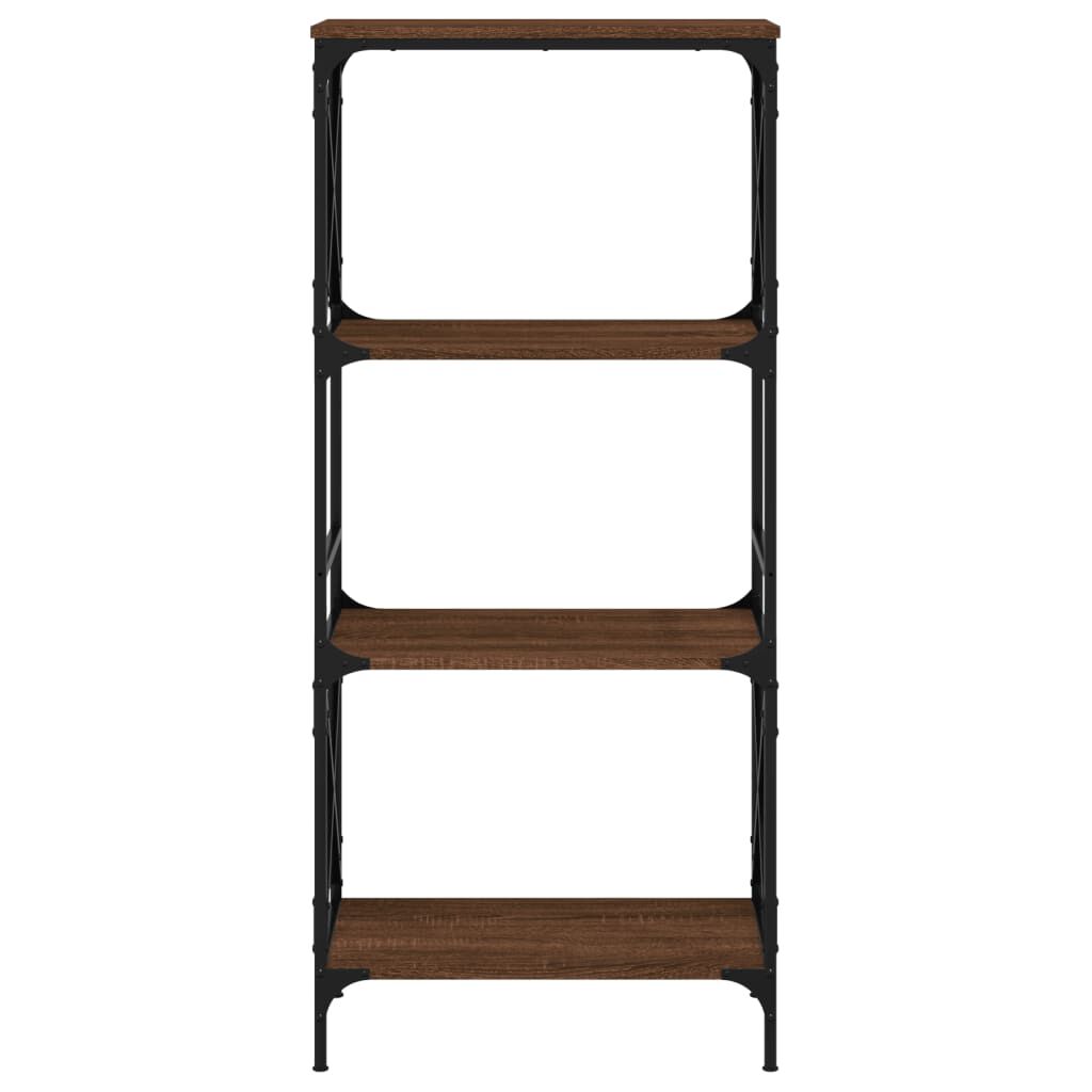 vidaXL Βιβλιοθήκη 4 Επιπέδων Καφέ Δρυς 59 x 35 x 132 εκ. Επεξεργ. Ξύλο
