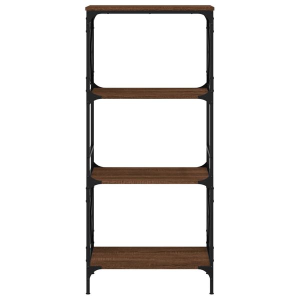 vidaXL Βιβλιοθήκη 4 Επιπέδων Καφέ Δρυς 59 x 35 x 132 εκ. Επεξεργ. Ξύλο