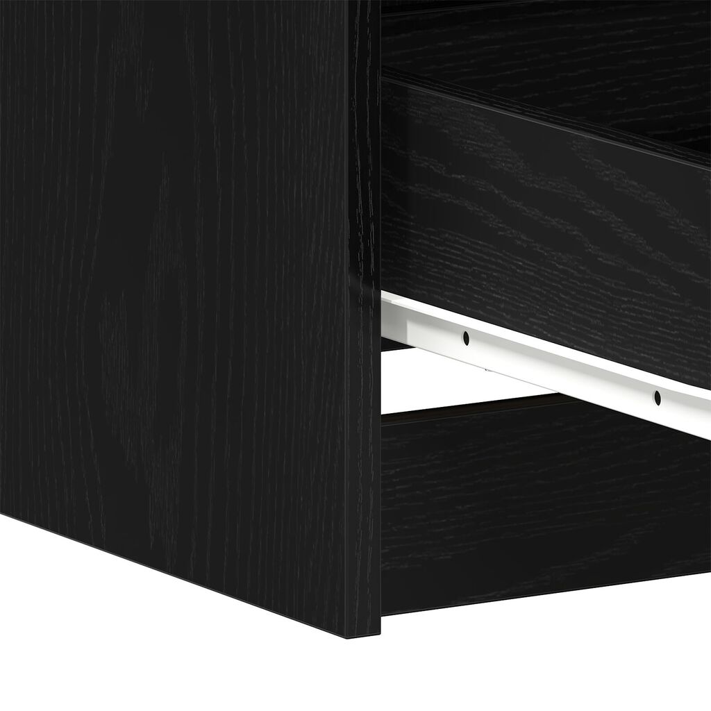 vidaXL Γραφεία 2 τεμάχια Μαύρο Δρύς 140x50x76 εκ Κατασκευασμένο ξύλο