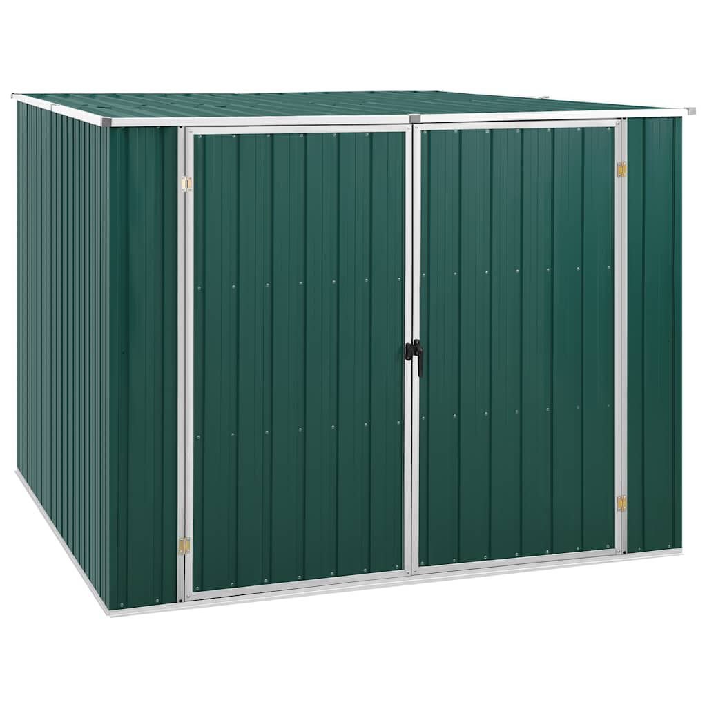 vidaXL Αποθήκη Κήπου Πράσινη 195x198x159 εκ. από Γαλβανισμένο Ατσάλι