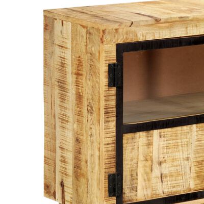 vidaXL Μπουφές Καφέ/Μαύρο 160x30x80 εκ. Μασίφ Ακατέργαστο Ξύλο Μάνγκο