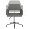 vidaXL Καρέκλα Τραπεζαρίας Περιστρεφόμενη Σκούρο Γκρι Υφασμάτινη