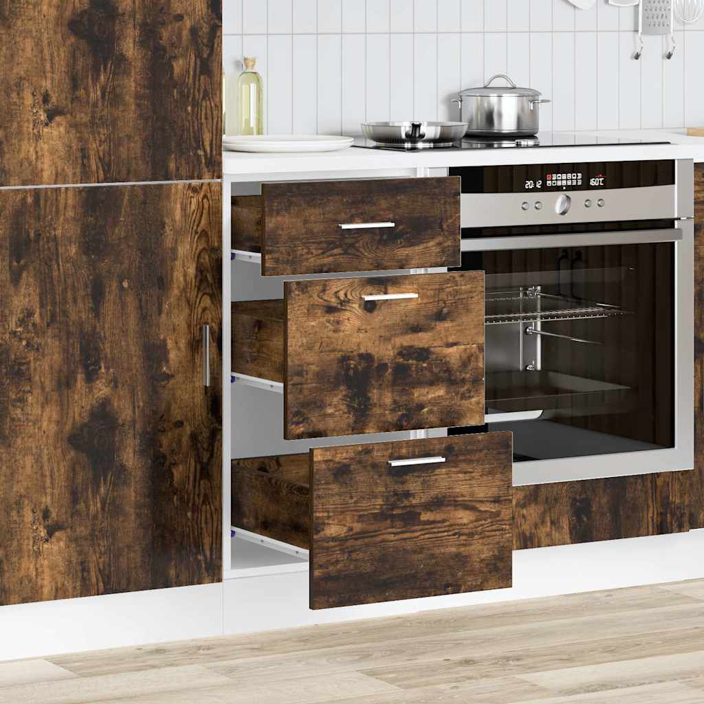 vidaXL Ντουλάπι "Lyon" Καπνιστή Δρυς 40x46x81,5 εκ. από Τεχνητό Ξύλο