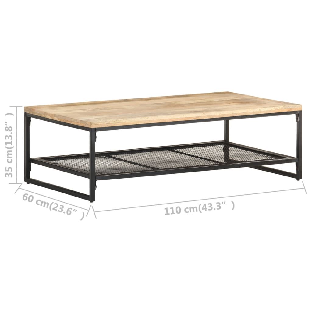 vidaXL Τραπεζάκι Σαλονιού 110 x 60 x 35 εκ. από Μασίφ Ξύλο Μάνγκο