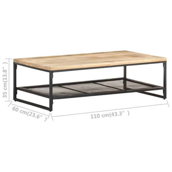 vidaXL Τραπεζάκι Σαλονιού 110 x 60 x 35 εκ. από Μασίφ Ξύλο Μάνγκο