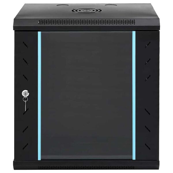 vidaXL Ντουλάπα δικτύου με αποθήκευση Μαύρο 53 x 45 x 60 εκ Ατσάλι