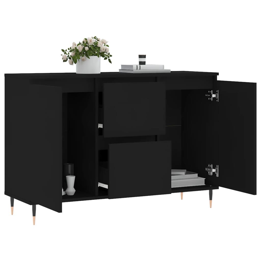 vidaXL Μπουφές Μαύρος 104 x 35 x 70 εκ. από Επεξεργασμένο Ξύλο