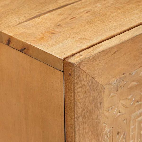 vidaXL Πλαϊνό γραφείο Ανοιχτό καφέ 60 x 33 x 75 cm Μασίφ ξύλο μάνγκο