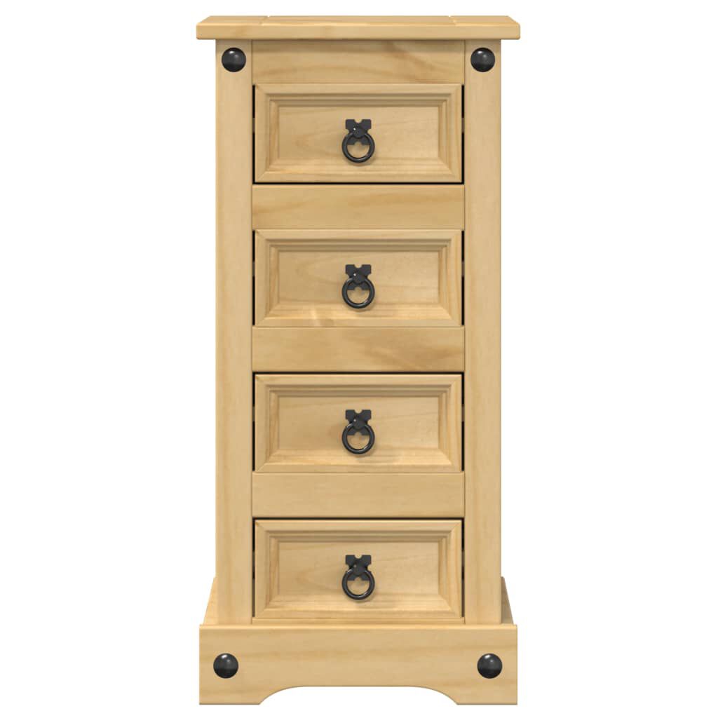 vidaXL Κομοδίνο Corona 35x32,5x74 εκ. από Μασίφ Ξύλο Πεύκου